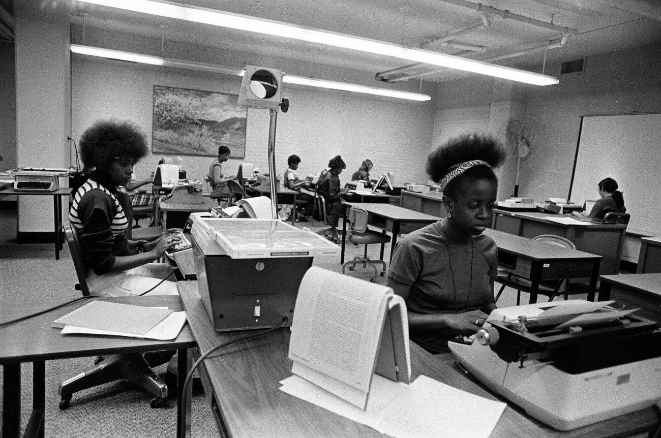 #59 Typing and Nursing Skills Class, Chicago Resident Center, Illinois, 1972
