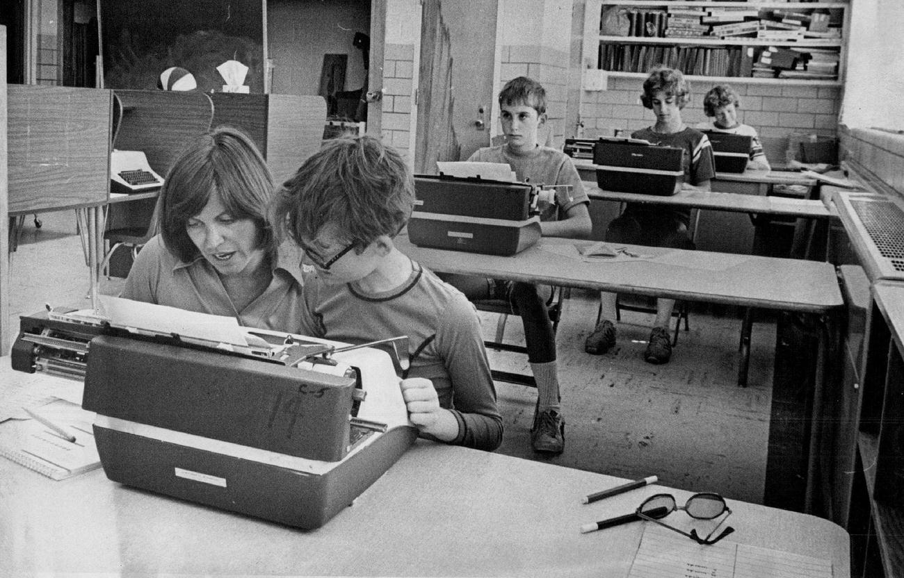 #70 Summer Special Education Typing Class, Littleton, 1977