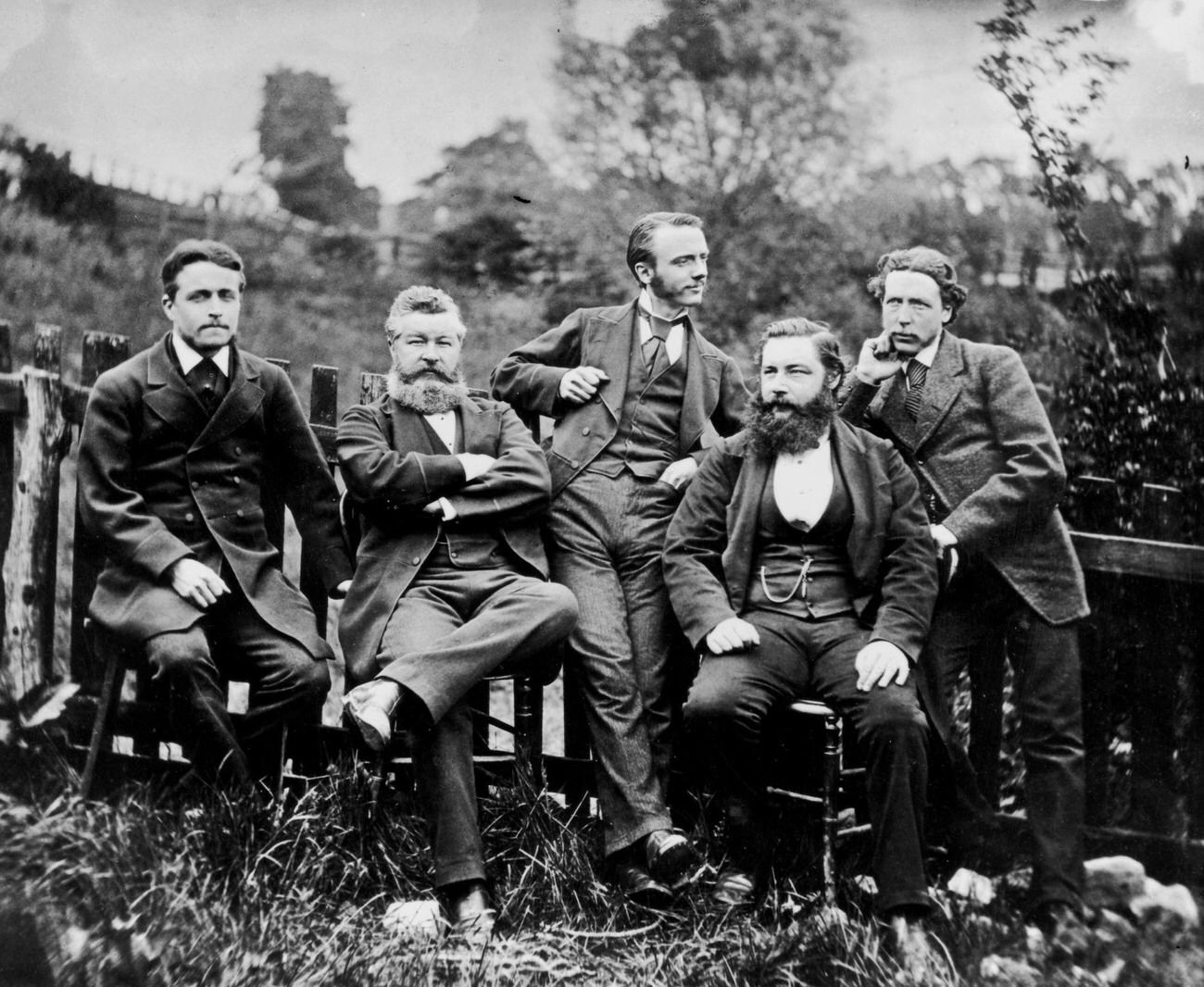 #106 Sir William Henry Perkin and colleagues at the dyestuffs firm, circa 1870.