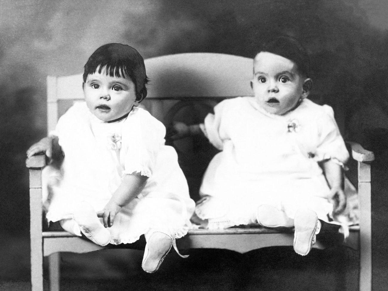 #33 Two Victorian babies, 1890s.