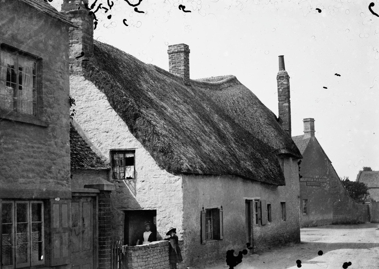 #5 Little Thatched Cottage on Church Street in Eynsham, West Oxfordshire, 1885.