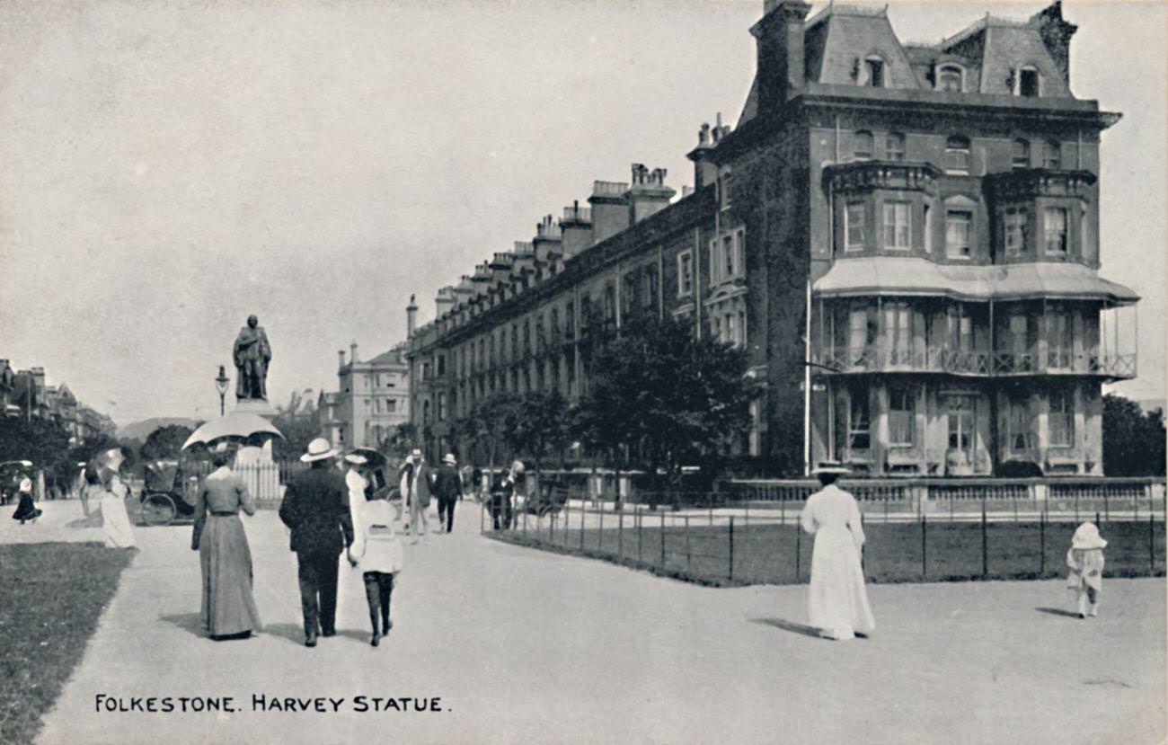 #83 The William Harvey Memorial Statue in Folkestone, Kent, 1890s