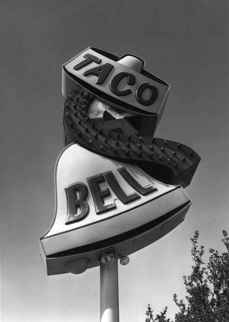 #20 Taco Bell sign, 1980s.