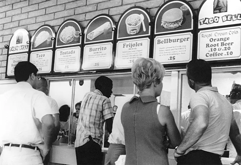 #6 Taco Bell menu expansion, late 1960s.