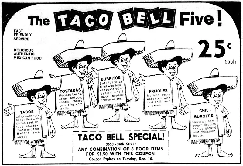 #10 Taco Bell Five, late 1960s.