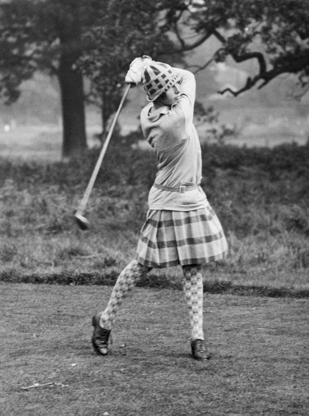 Diana Fishwick in Girls’ Golf Championship, Stoke Poges, Buckinghamshire.