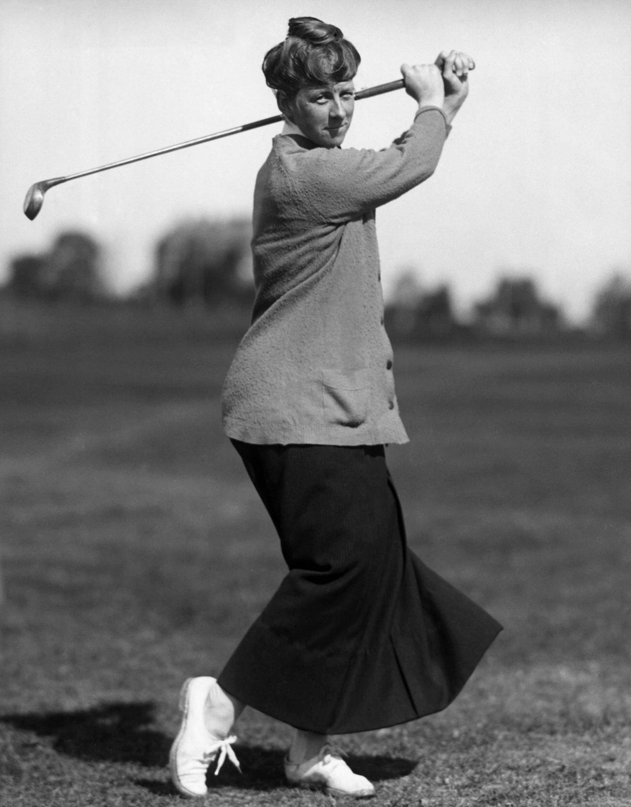 Marion Hollins, 1921 Women’s U.S. Amateur Champion, golfing.