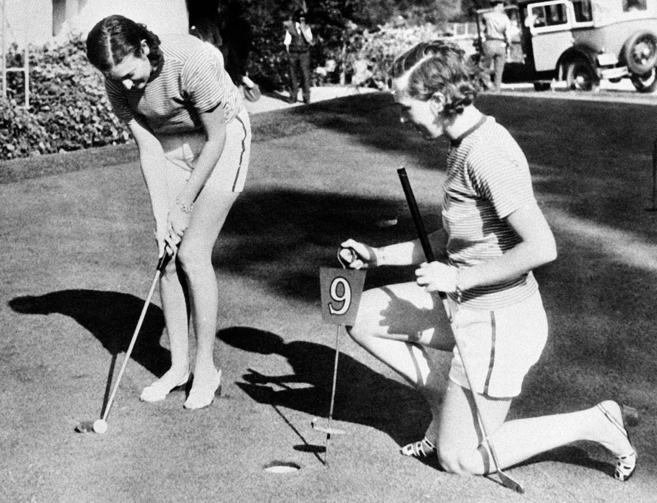 #73 Two American women golfing, Catalina Island, California, May 17, 1932.