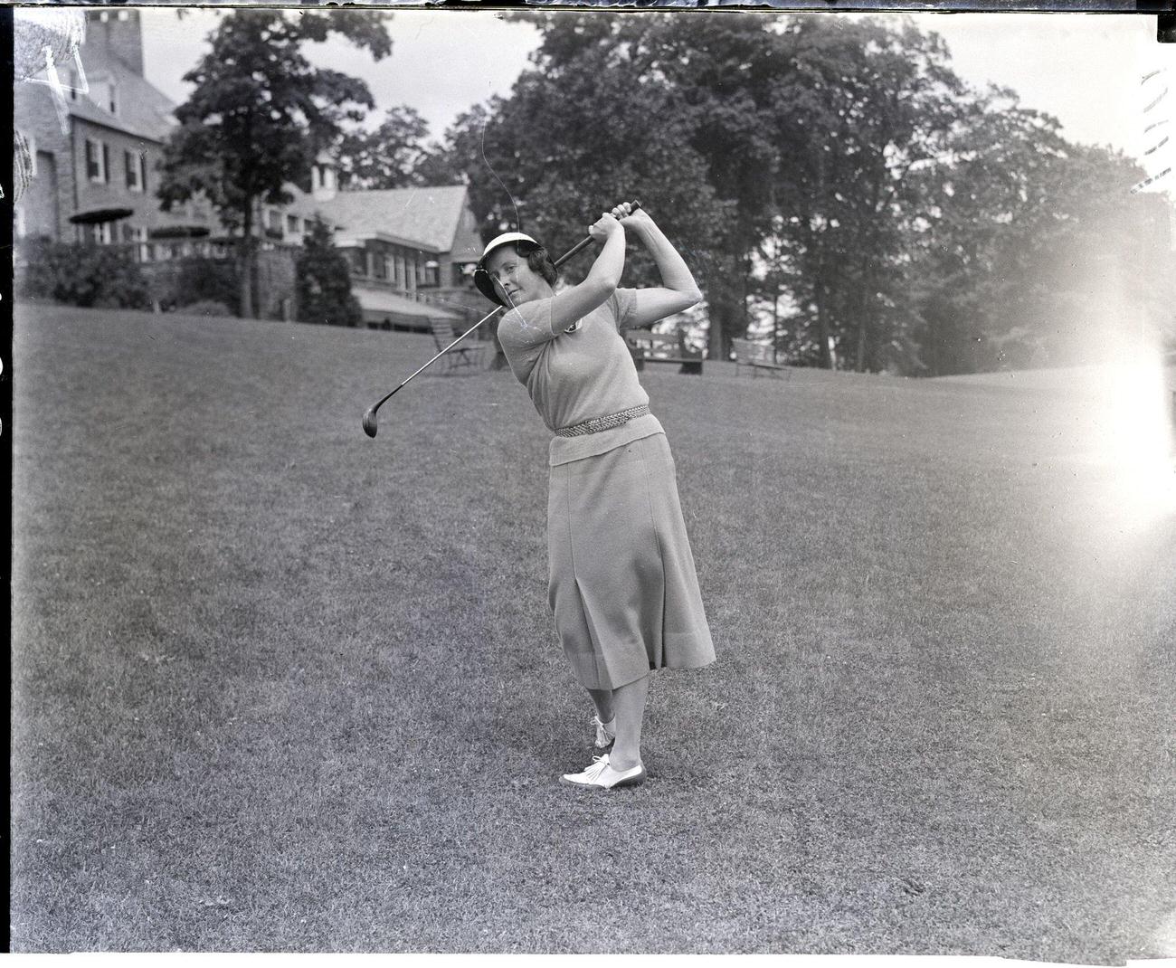 Edith Quier possibly winning Woman’s Eastern Title, Huntington Valley, June 11, 1935.