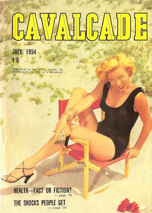 #28 Cavalcade magazine cover, July 1954