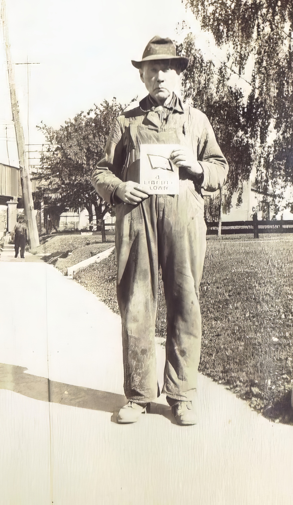 #9 James Taney, a participant in the Liberty Bond campaign to support the Allies in World War I, standing near St. Patrick’s Cemetery, Geneva, circa 1917