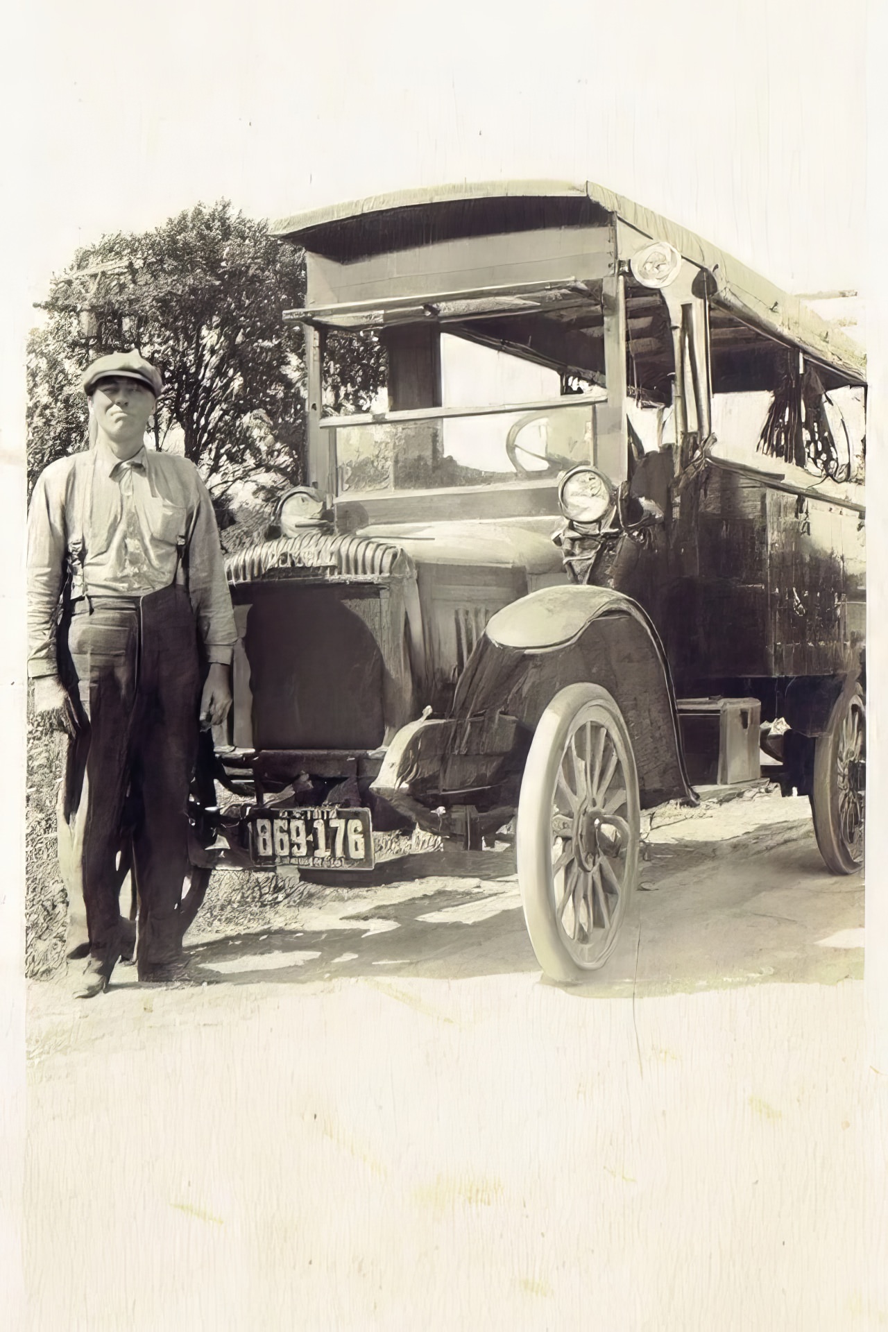 #1 Fred Jordan with a company Republic Truck, Auburn, circa 1916