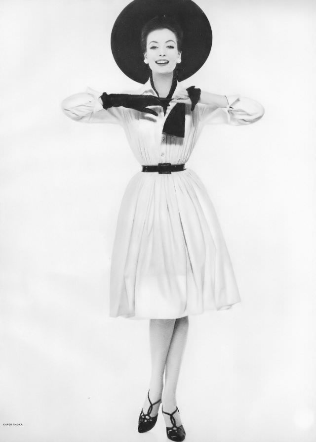 #24 Gitta Schilling in shirt-dress by Anne Fogarty, May 1, 1959.