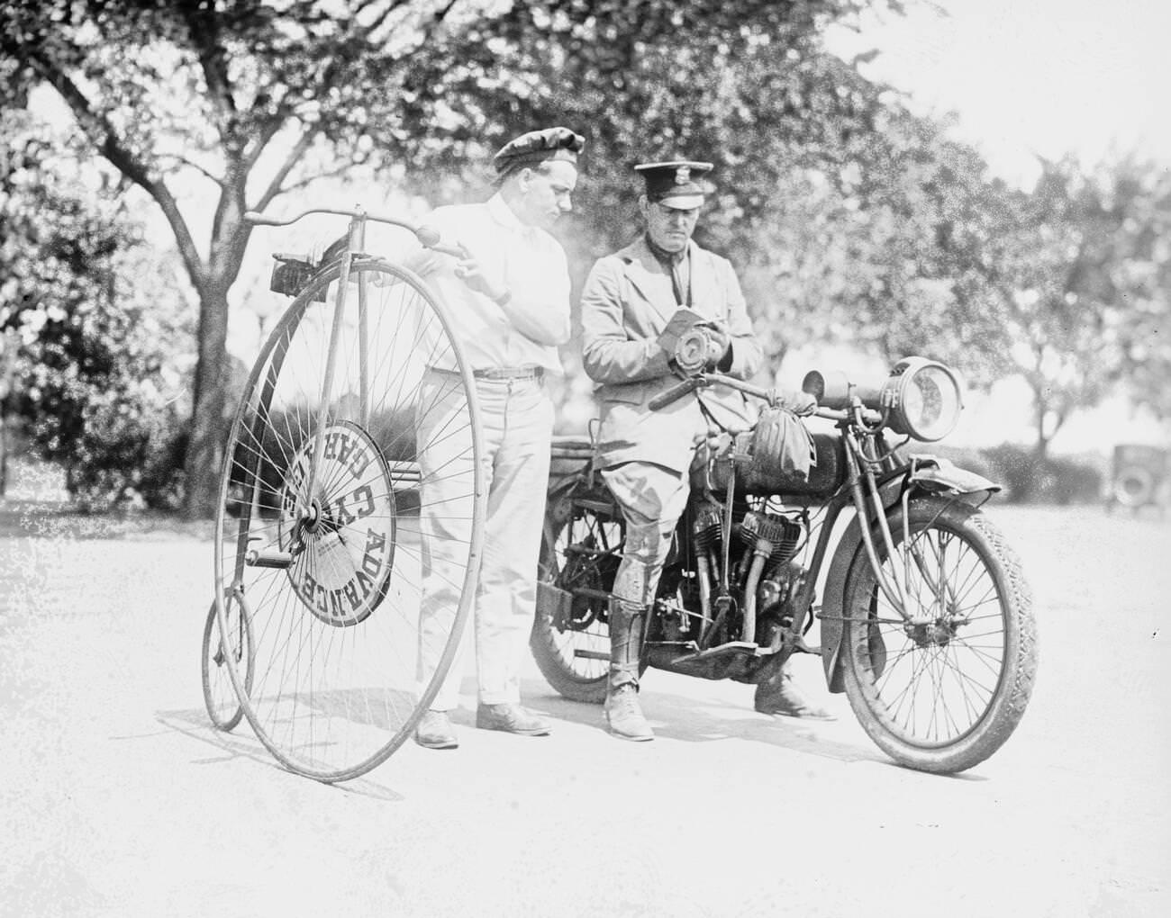 #8 SA-man on a penny farthing in Berlin, 1933.
