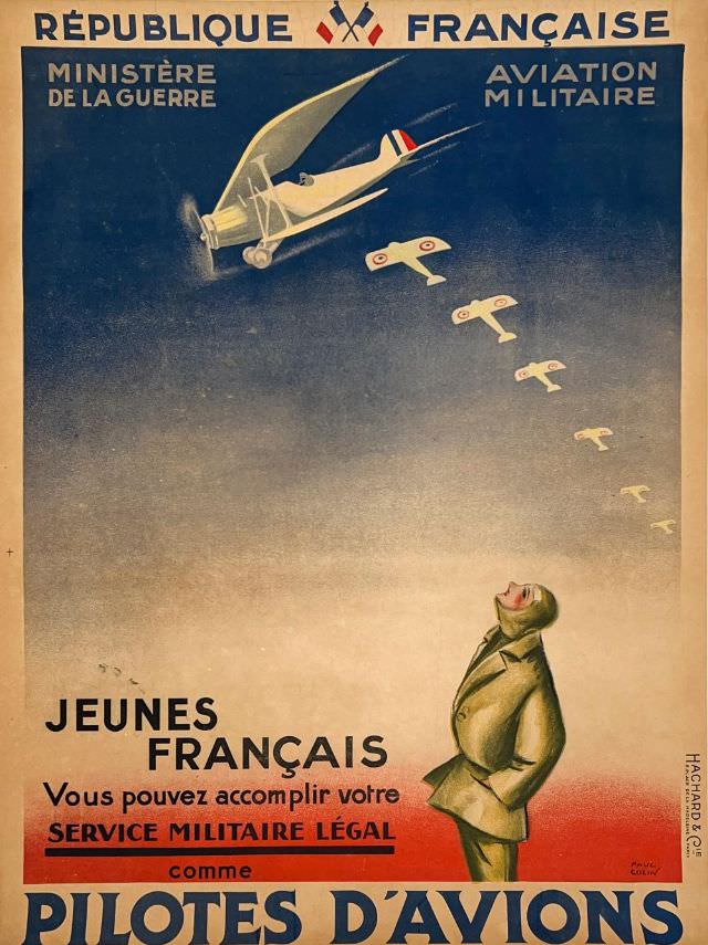 #1 République Française Military Aviation Recruitment Poster, circa 1920s