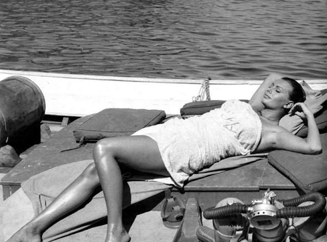 #21 Sophia Loren during the filming of ‘Boy on a Dolphin’, 1957.