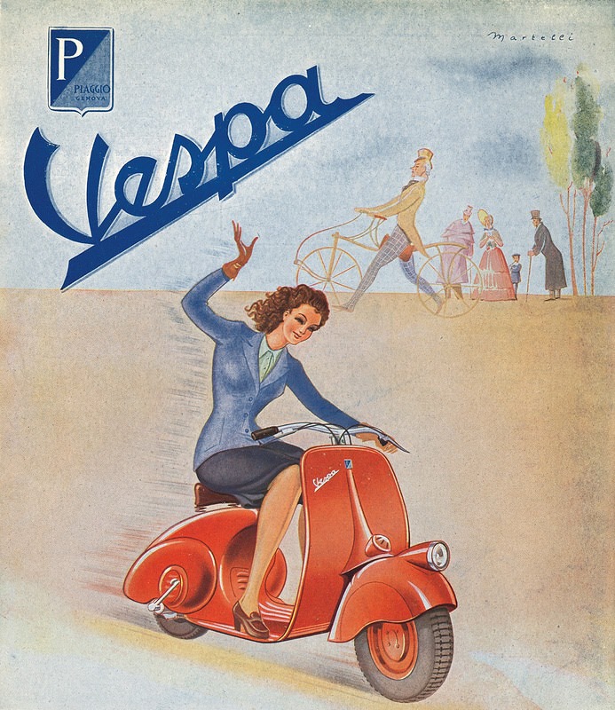 Vintage Vespa Ads and the Celebrities Who Loved Them: A Glimpse into Scooter Glamour Vehicles &; Tra