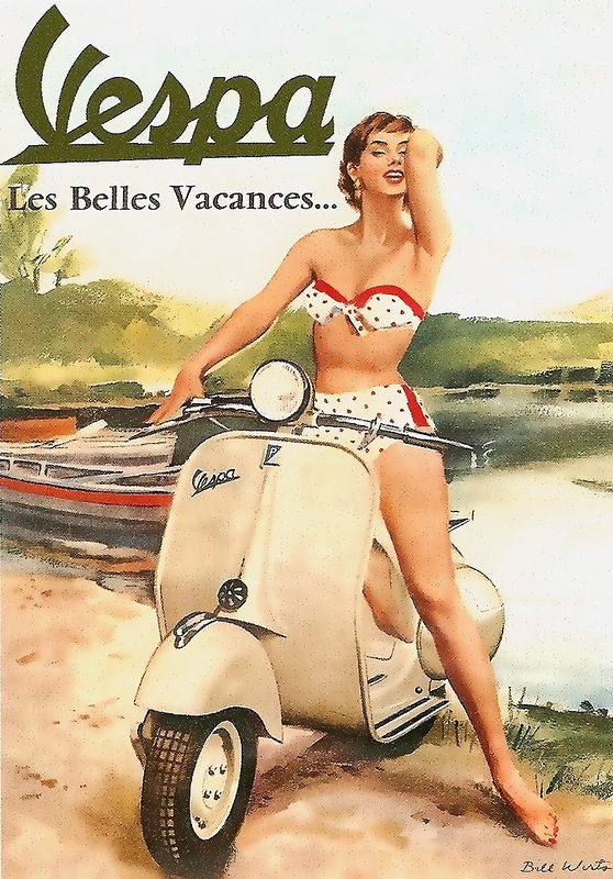 Vintage Vespa Ads and the Celebrities Who Loved Them: A Glimpse into Scooter Glamour Vehicles &; Tra