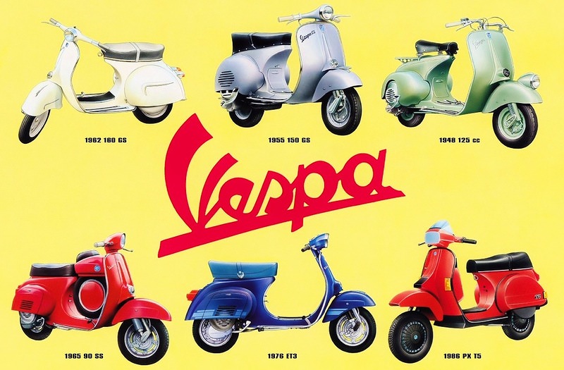 Vintage Vespa Ads and the Celebrities Who Loved Them: A Glimpse into Scooter Glamour Vehicles &; Tra