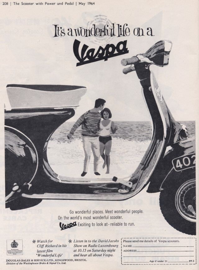 Vintage Vespa Ads and the Celebrities Who Loved Them: A Glimpse into Scooter Glamour Vehicles &; Tra