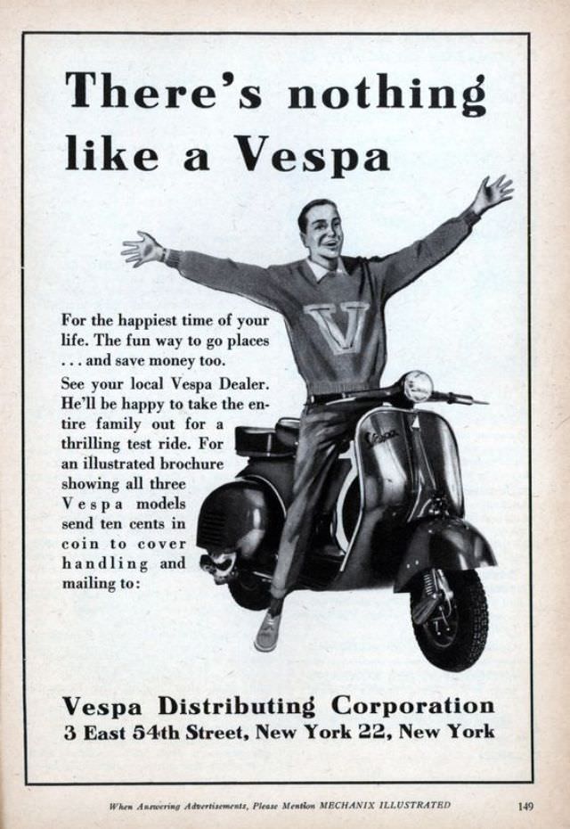 Vintage Vespa Ads and the Celebrities Who Loved Them: A Glimpse into Scooter Glamour Vehicles &; Tra