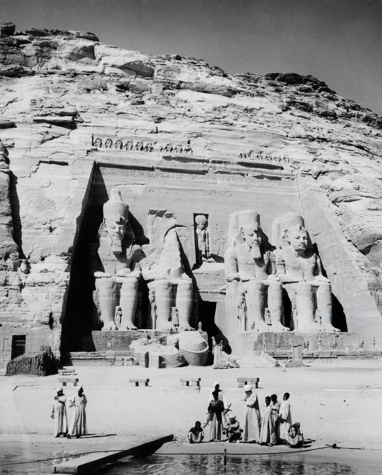 #1 The four 20-metre-high statues of Pharaoh Ramesses II at Abu Simbel, Egypt, in 1964, before their relocation due to the Aswan High Dam’s rising Nile waters.