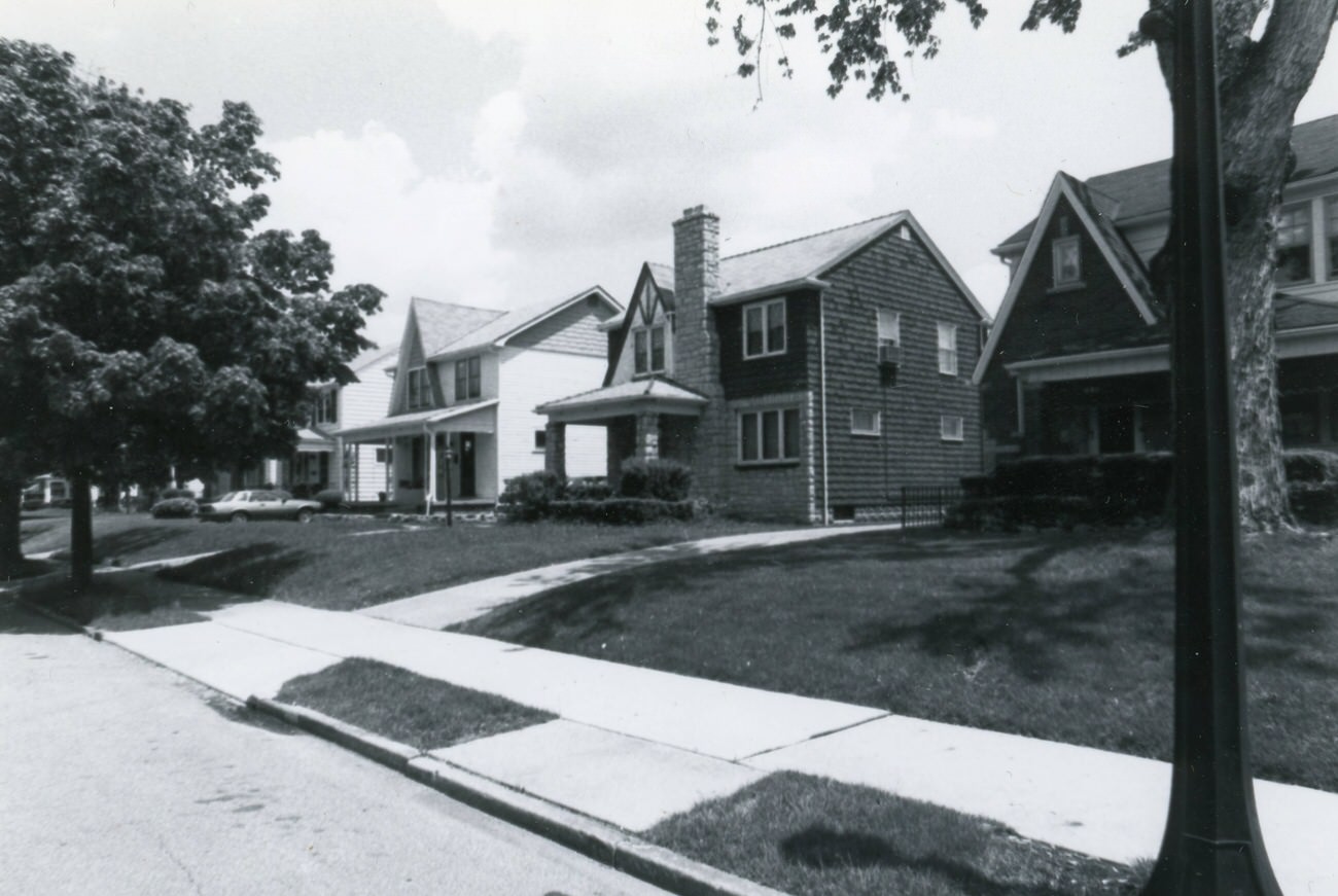 #58 668, 674, and 680 Wiltshire Rd. in Hilltop, part of the Greater Hilltop Area Commission’s guide, 1980s.