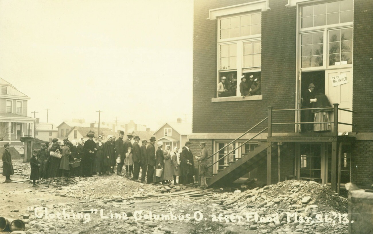 #3 Residents seeking relief in Columbus after the devastating Flood of 1913, March 26, 1913.
