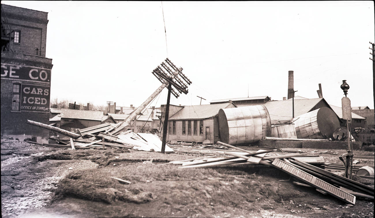 #20 Aftermath of the 1913 flood in Columbus, Ohio, 1913.