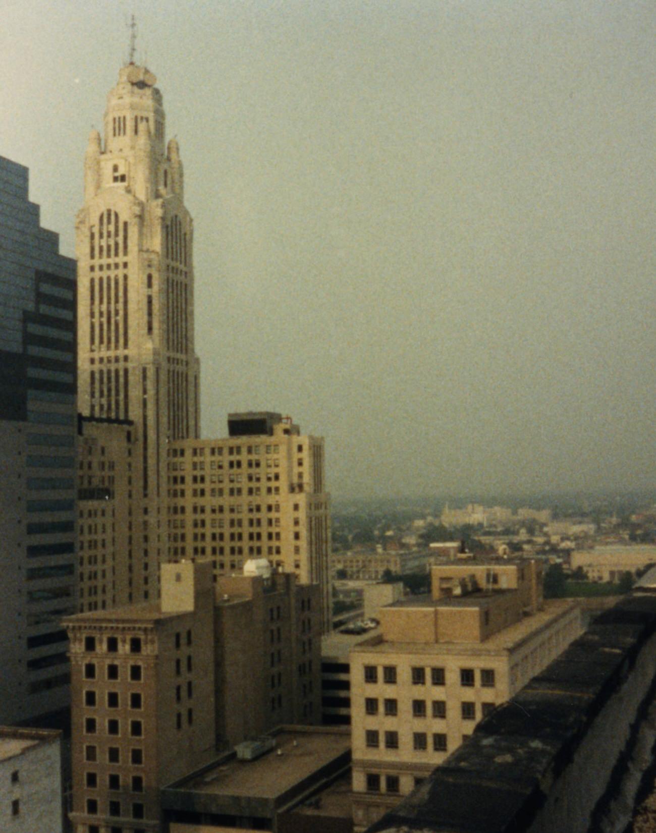 #2 Views of downtown Columbus from the roof of the Buckeye Building, 1989.