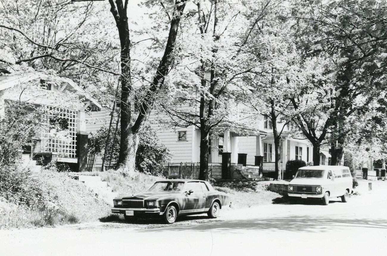 #14 View of 202, 192, and 184 N. Eureka Ave. in Hilltop, taken for the Greater Hilltop Area Commission’s neighborhood guide, 1980s