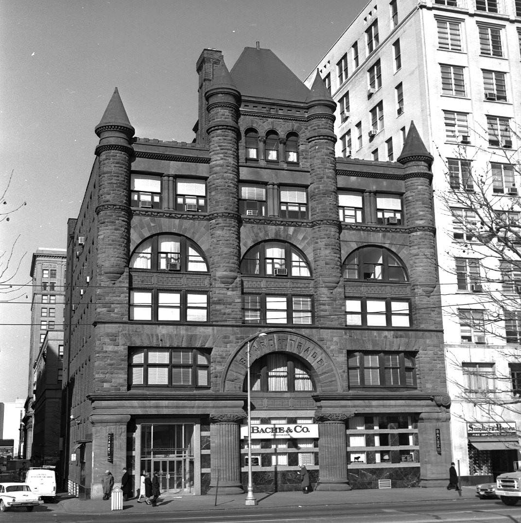 #7 Board of Trade Building, black and white image featuring the building’s exterior, 1969.