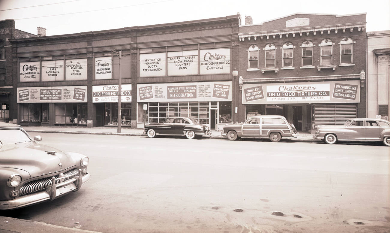 #8 Chakeres Ohio Food Fixture Company, covering the block from 532-546 North High Street, 1960s