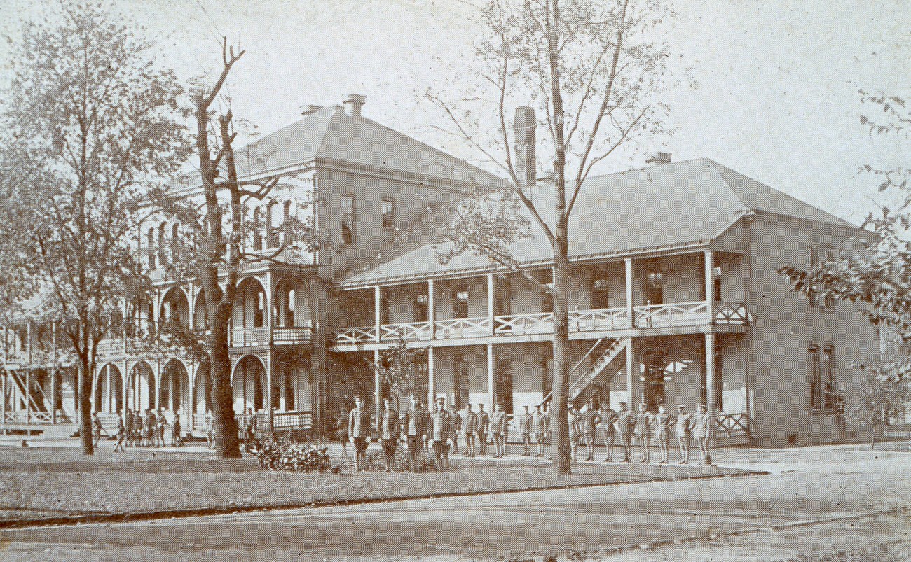 #1 Soldiers at the 11th Company headquarters at Fort Hayes barracks in Columbus, Ohio, 1921
