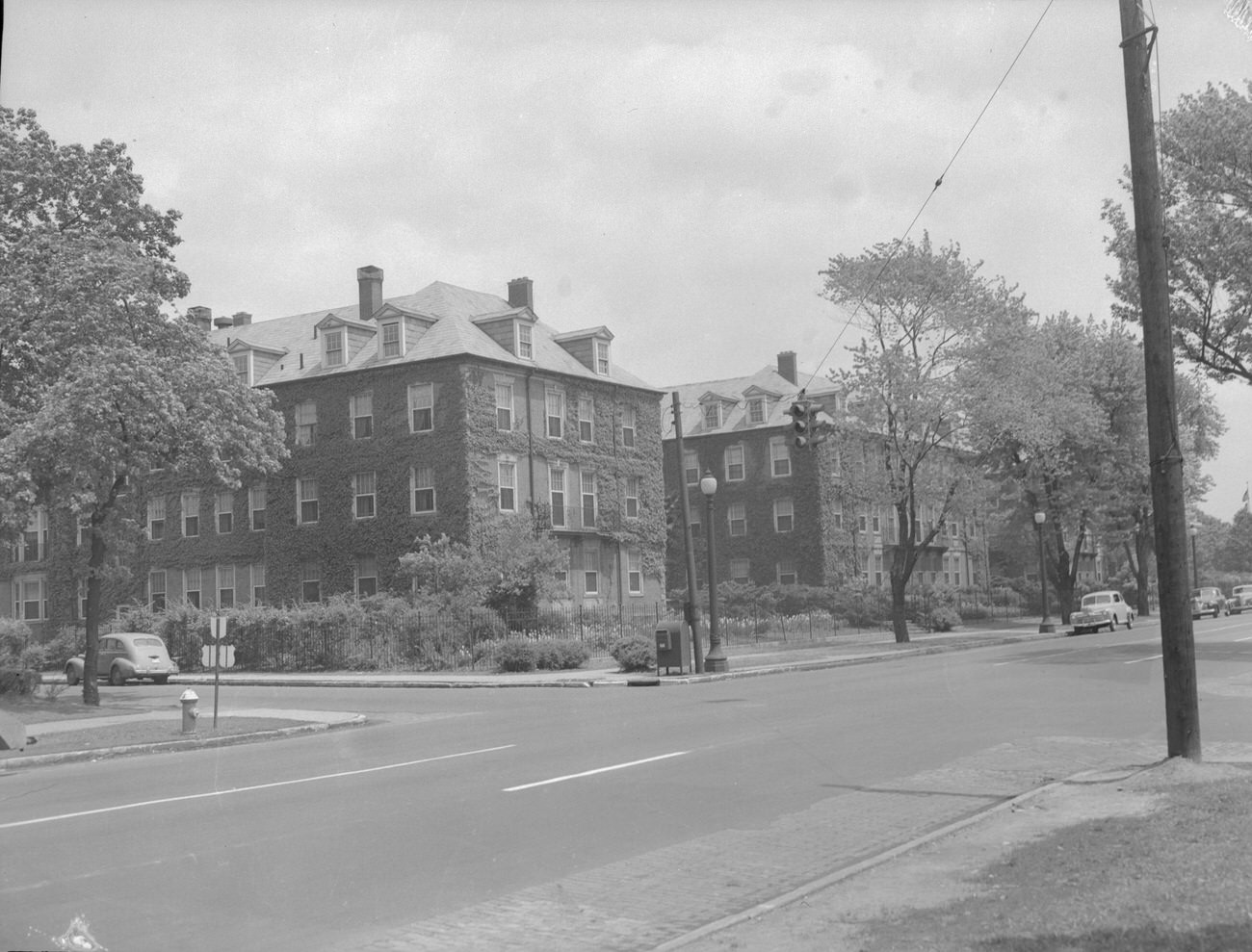 #15 Broad-Ohio Apartments, corner of Ohio Avenue and Broad Street, built as early as 1926, photograph from 1948.
