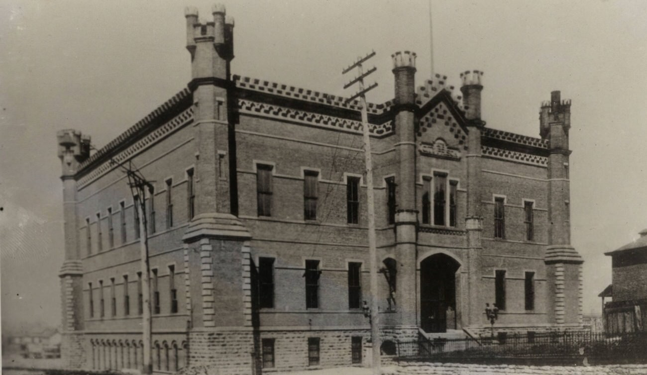 #10 Columbus City Prison, opened December 29, 1879, demolished in 1920, photograph from 1889.