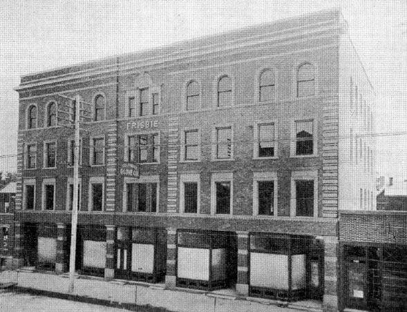 #25 Columbus Glove Company, one of four glove manufacturers in Columbus, located at 747 – 755 East Long street, William J. Frisbie as president in 1905, photograph from 1904.