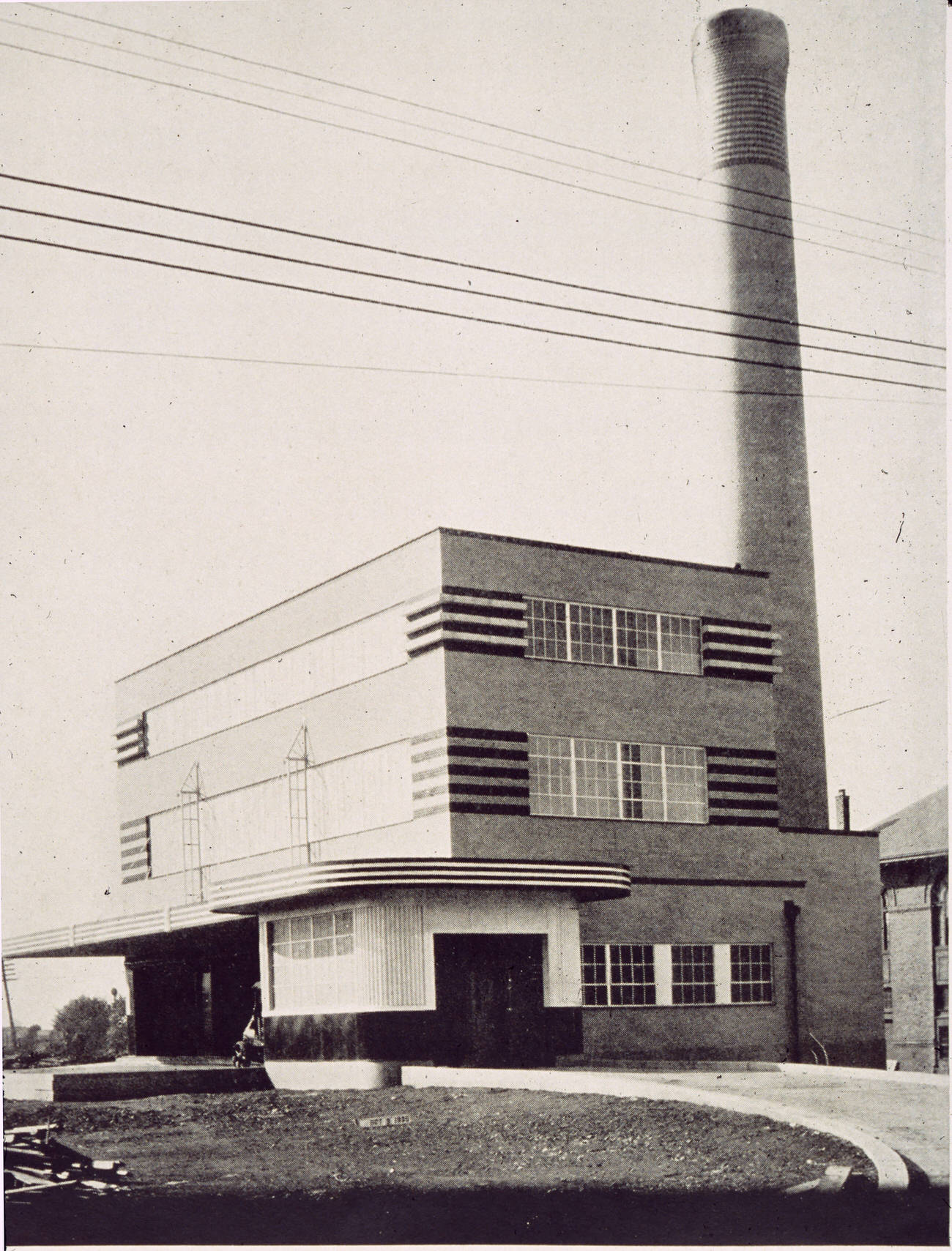 #18 Columbus Refuse Incinerator Central Plant, a 1935 Public Works Administration project, 1940s
