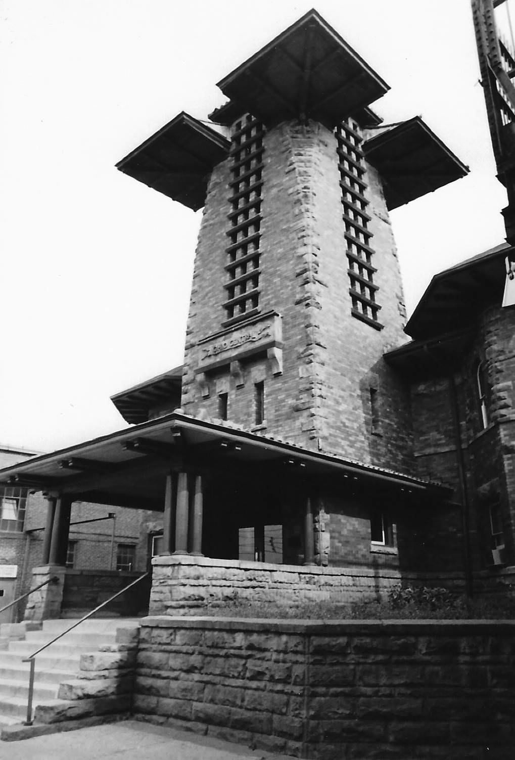 #89 Columbus Train Depot, photograph by Marlo Bartels for mural inspiration, 1988.