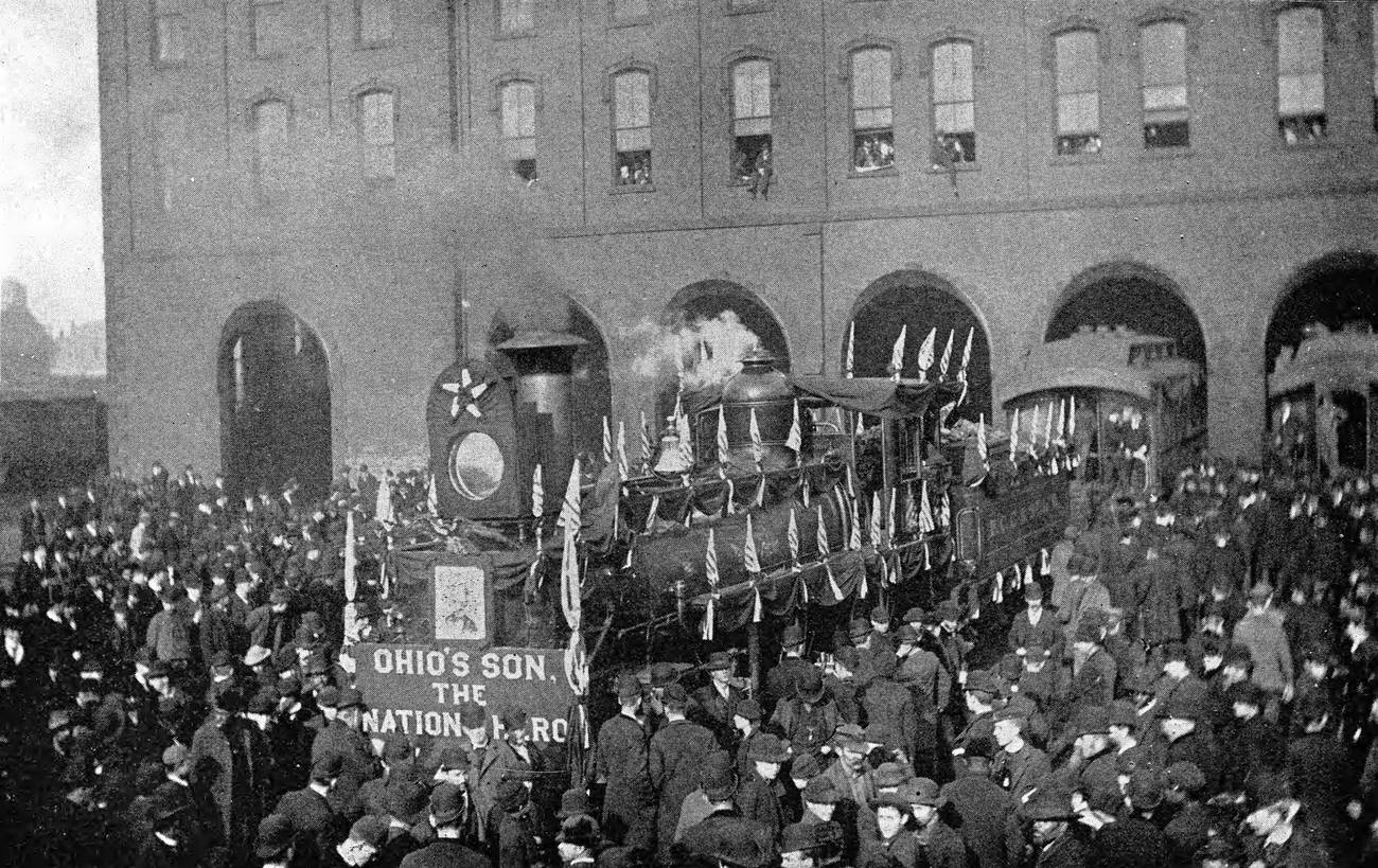 #55 Funeral train of General William T. Sherman, arriving in Columbus, February 21, 1891.