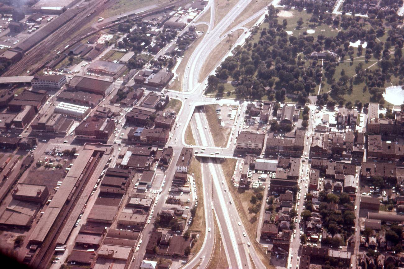 #37 Goodale Expressway near High Street, with Goodale Park visible, July 20, 1960.
