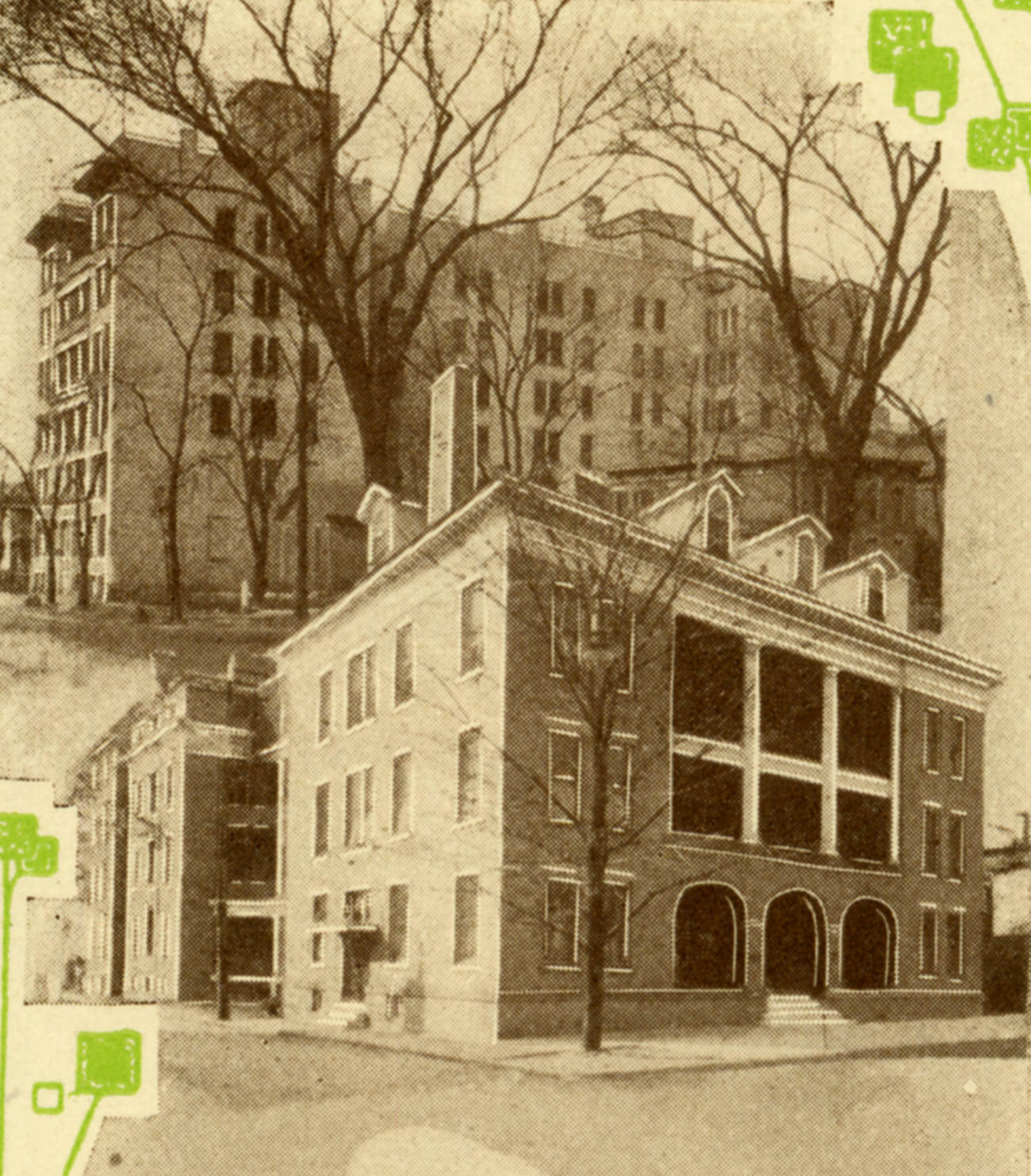 #81 Grant Hospital and its Annex, founded in 1900 by Dr. James F. Baldwin, Circa 1915.