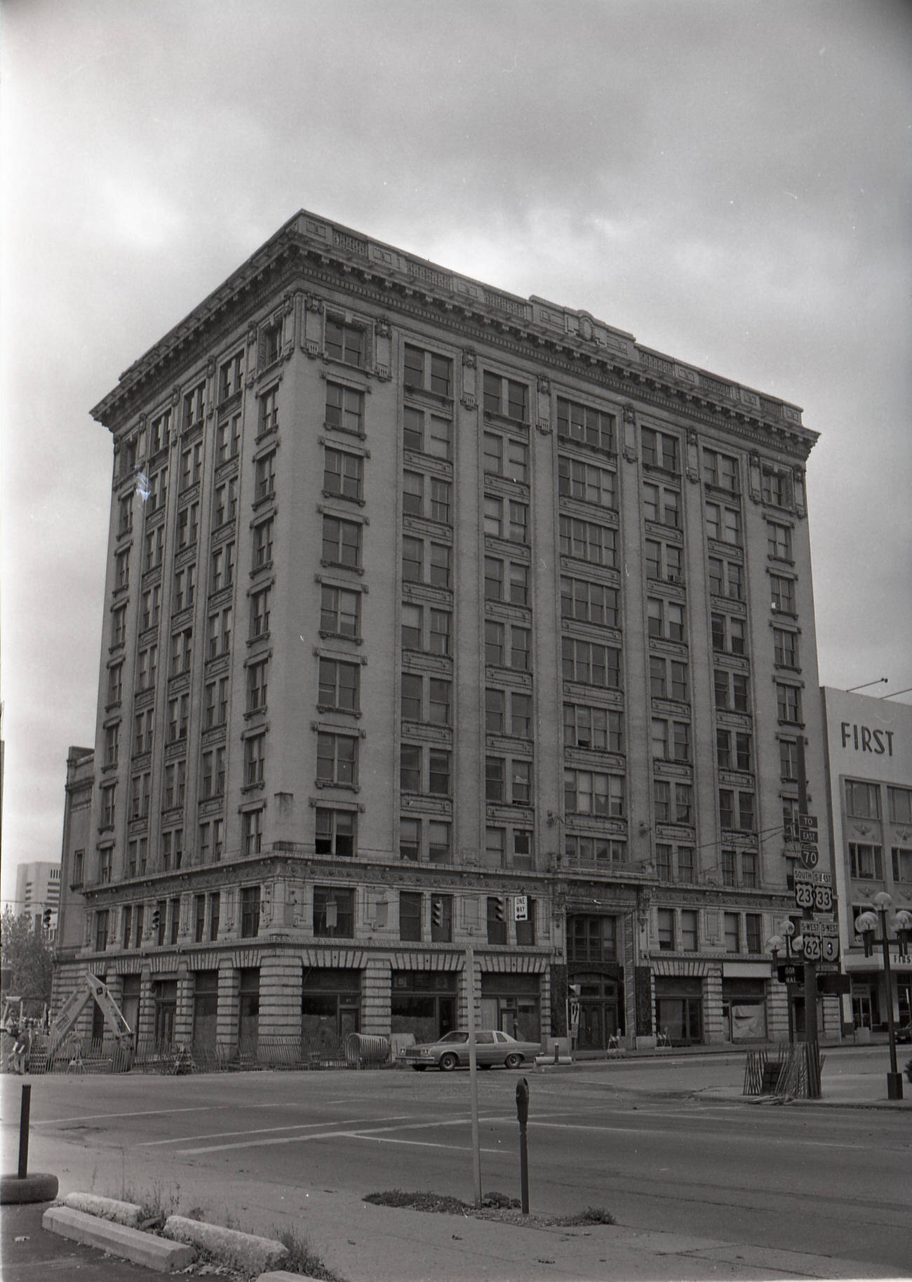 #101 Hartman Building, part of the Hartman family’s holdings including farm and theater, 1980.