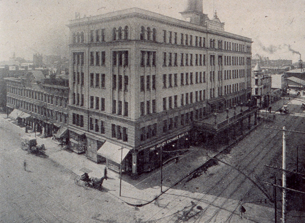 #64 Hartman Hotel, a favorite for private dinners, opened in 1901 and became the Ohio Building in 1921, Circa 1909.