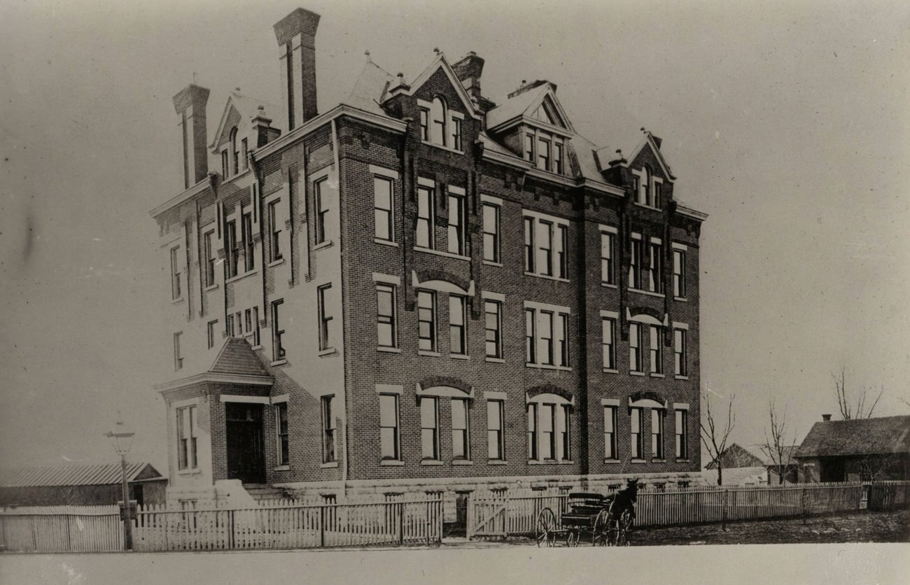 #28 Hawkes Hospital, later Mount Carmel Hospital, founded by Dr. W. B. Hawkes in 1885