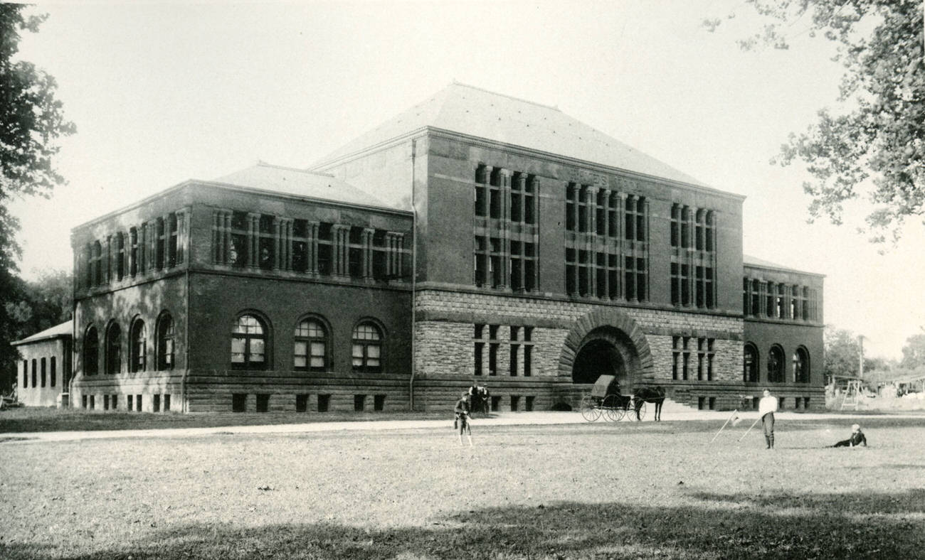 #61 Hayes Hall at The Ohio State University, named for President Rutherford B. Hayes, completed in 1892, Cirac 1897.