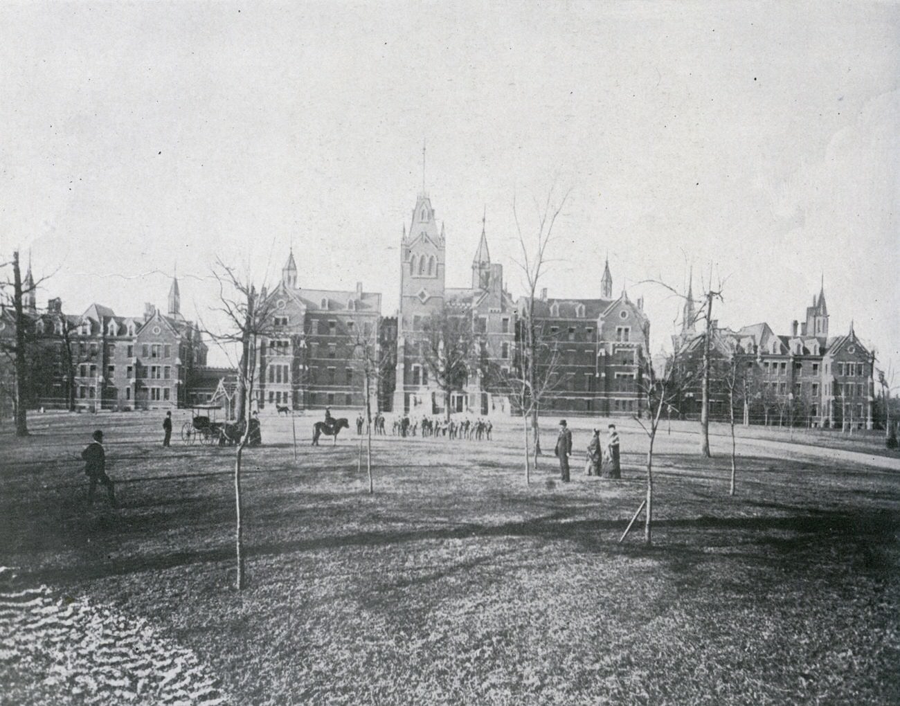 #78 Main building of the Institution for Feeble-Minded Youth, completed in 1868, rebuilt in 1881, and demolished on August 17, 1987, Circa 1901.