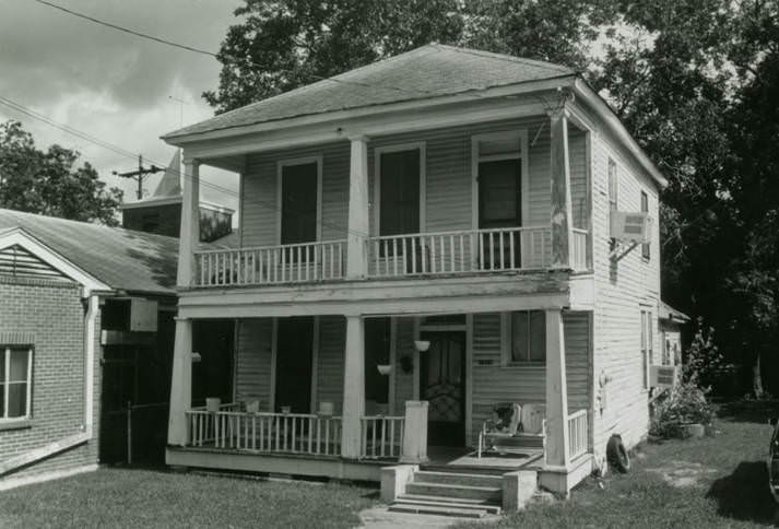 #114 Jack Yates House angled front view, Houston, 1989