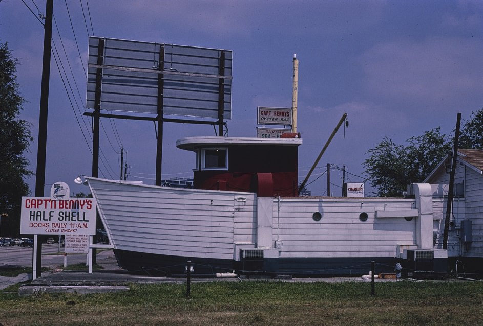 #38 Capt’n Benny’s Half Shell restaurant in Houston, Texas, 1983