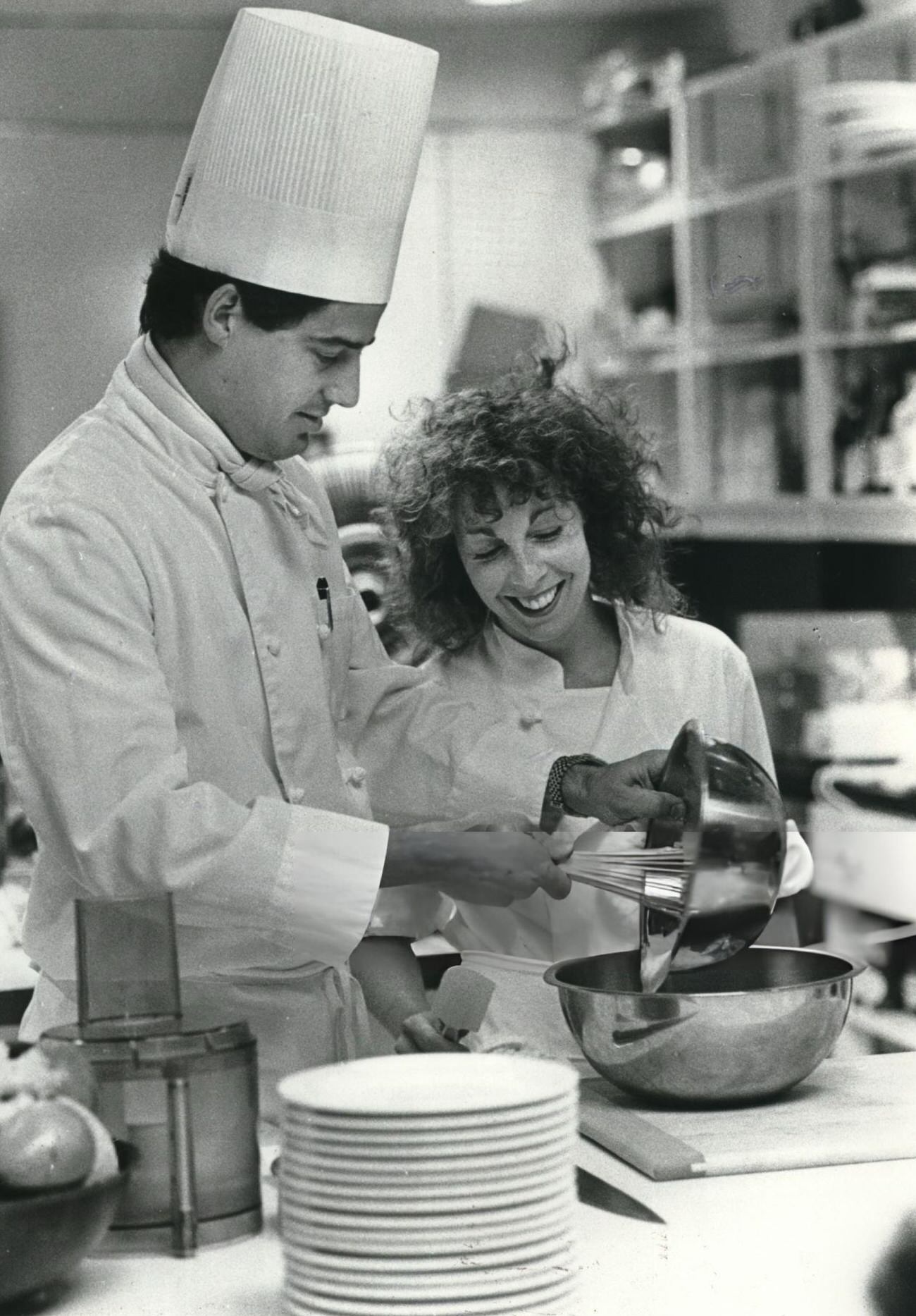 #67 Chefs Robert Del Grande of Cafe Annie and Amy Ferguson of Charley’s 517 collaborate for a Houston Culinary Guild dinner.